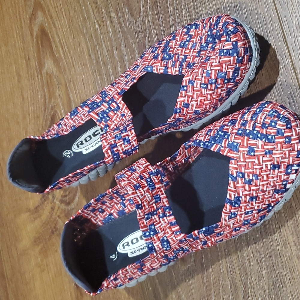 ROCK SPRING RED WHITE AND BLUE WEAVE shoe.      #5069